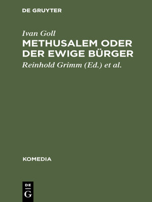 cover image of Methusalem oder Der ewige Bürger
